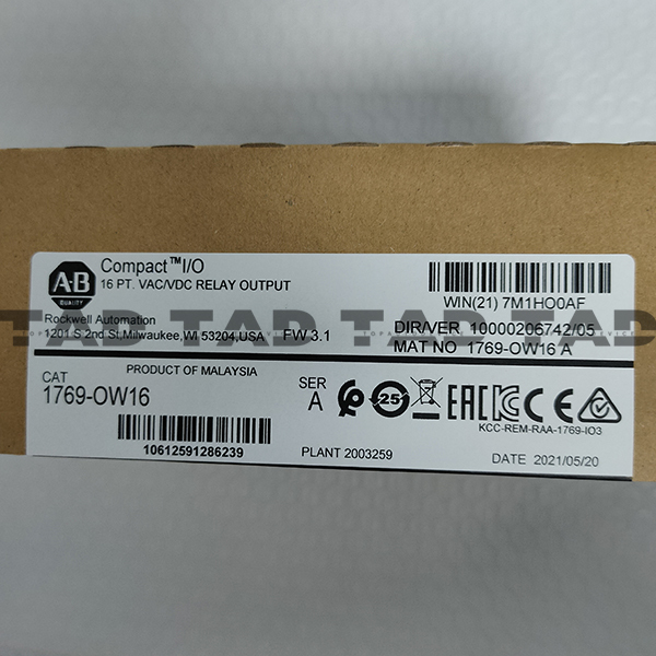 Allen-Bradley 1769-OW16 CompactLogix 16 Pt D/O Relay Module