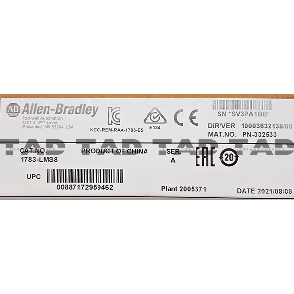 Allen-Bradley 1783-LMS8 Stratix2500 8Port Lightly Managed Switch