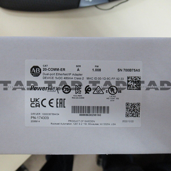 Allen-Bradley 20-COMM-ER Dual-port EtherNet/IP Adapter