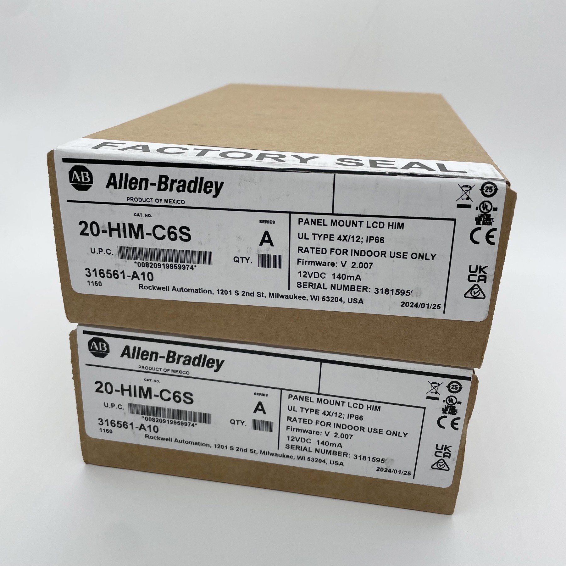 Allen Bradley 20-HIM-C6S Panel Mount LCD Motor Control 20HIMC6S Sealed