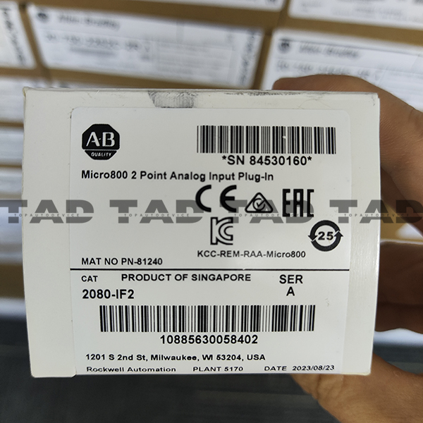 Allen-Bradley 2080-IF2 Micro800 2 Point Analog Input Plug-In