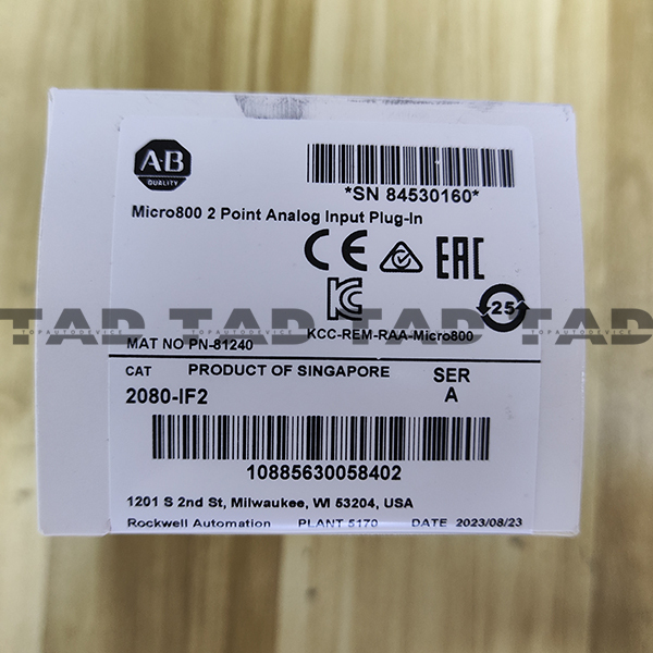 Allen-Bradley 2080-IF2 Micro800 2 Point Analog Input Plug-In