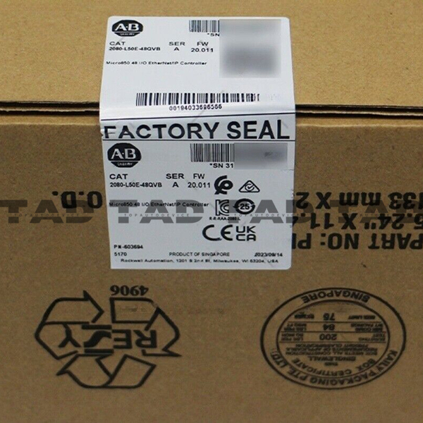 Allen-Bradley 2080-L50E-48QVB Micro850 48 I/O ENet/IP Controller