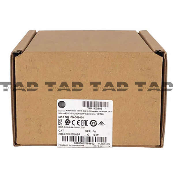 Allen-Bradley 2080-LC20-20QWBR Micro820 20 I/O ENet/IP Controller RTB