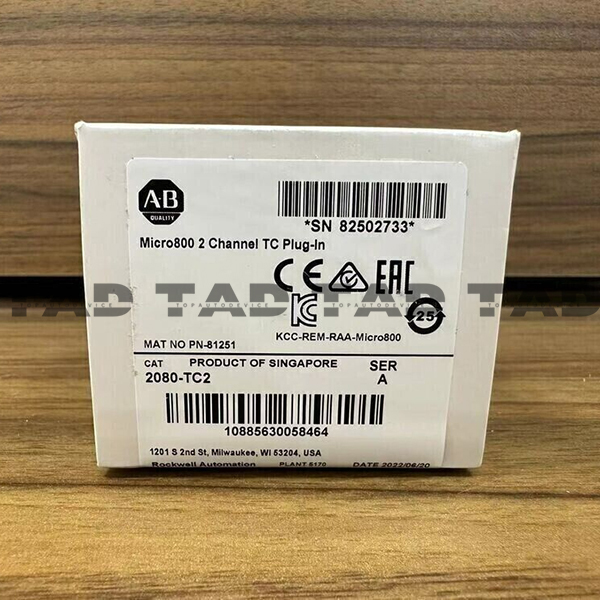 Allen-Bradley 2080-TC2 Micro800 2 Channel TC Plug-In
