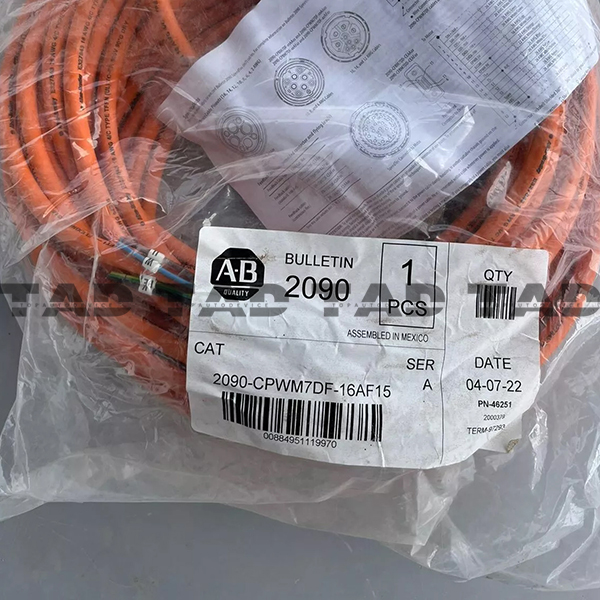 Allen-Bradley 2090-CPWM7DF-16AF15 MP-Series 15m Length Power Cable