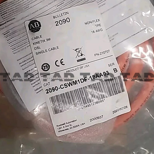 Allen-Bradley 2090-CSWM1DF-18AA03 Kinetix Cable Single DSL 2090 Series