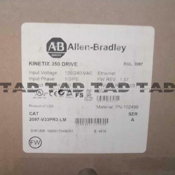 Allen-Bradley 2097-V33PR3-LM Kinetix 350 1.0kW Servo Drive