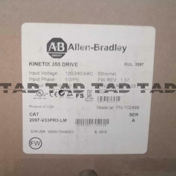 Allen-Bradley 2097-V33PR3-LM Kinetix 350 1.0kW Servo Drive