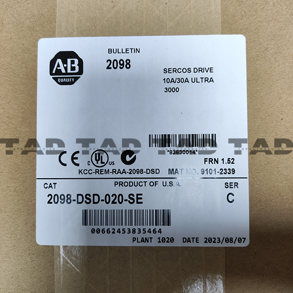 Allen-Bradley 2098-DSD-020-SE Ultra 3000 2kW with SERCOS Servo Drive
