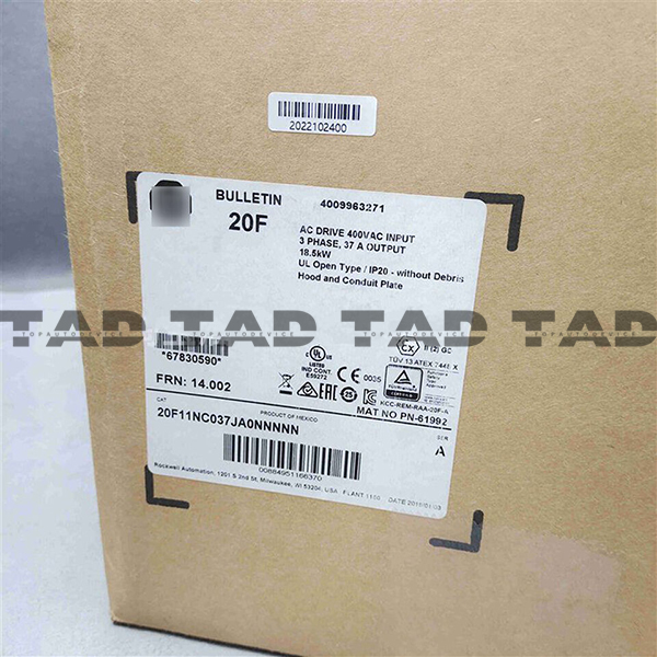 Allen-Bradley 20F11NC037JA0NNNNN PowerFlex Air Cooled 753 AC Drive