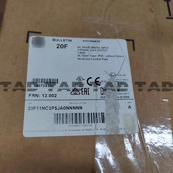 Allen-Bradley 20F11NC3P5JA0NNNNN PowerFlex Air Cooled 753 AC Drive
