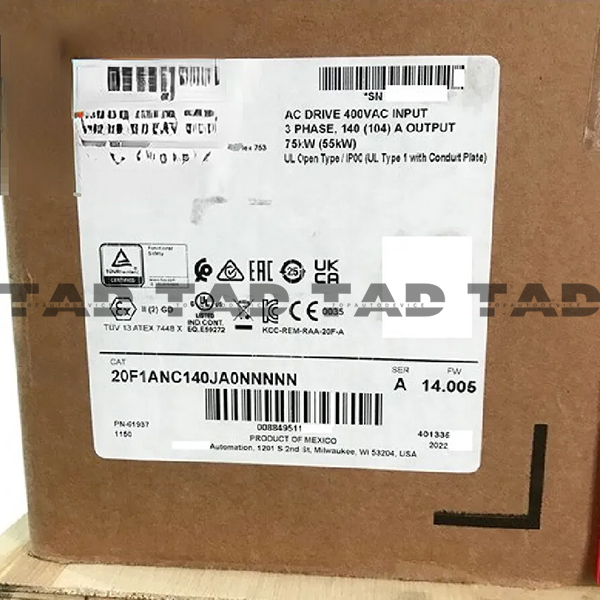Allen-Bradley 20F1ANC140JA0NNNNN PowerFlex Air Cooled 753 AC Drive
