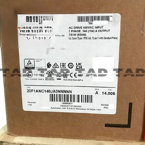 Allen-Bradley 20F1ANC140JA0NNNNN PowerFlex Air Cooled 753 AC Drive