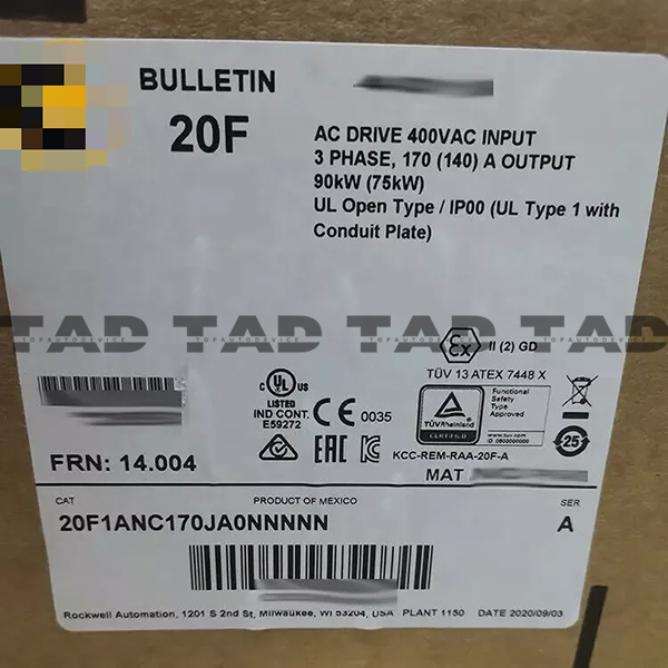Allen-Bradley 20F1ANC170JA0NNNNN PowerFlex Air Cooled 753 AC Drive