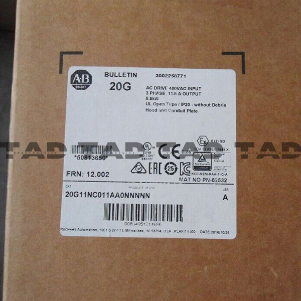Allen-Bradley 20G11NC011AA0NNNNN PowerFlex Air Cooled 755 AC Drive