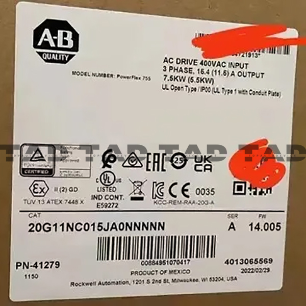 Allen-Bradley 20G11NC015JA0NNNNN PowerFlex Air Cooled 755 AC Drive