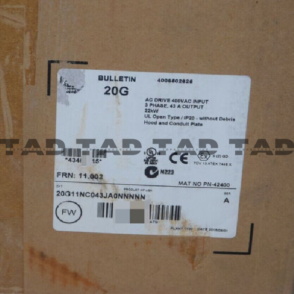 Allen-Bradley 20G11NC043JA0NNNNN PowerFlex Air Cooled 755 AC Drive
