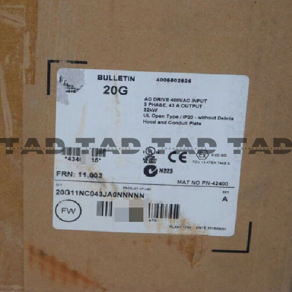Allen-Bradley 20G11NC043JA0NNNNN PowerFlex Air Cooled 755 AC Drive
