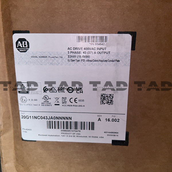 Allen-Bradley 20G11NC043JA0NNNNN PowerFlex Air Cooled 755 AC Drive