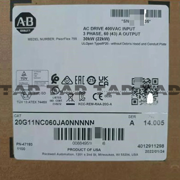 Allen-Bradley 20G11NC060JA0NNNNN PowerFlex Air Cooled 755 AC Drive