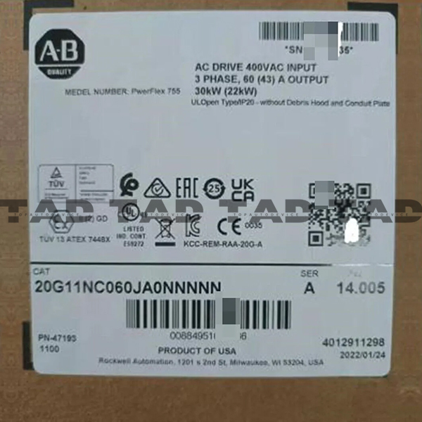 Allen-Bradley 20G11NC060JA0NNNNN PowerFlex Air Cooled 755 AC Drive