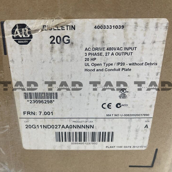 Allen-Bradley 20G11ND027AA0NNNNN PowerFlex Air Cooled 755 AC Drive