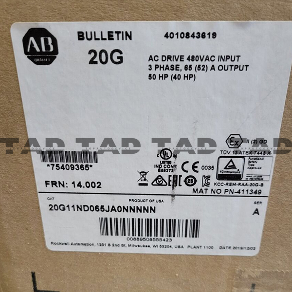 Allen-Bradley 20G11ND065JA0NNNNN PowerFlex Air Cooled 755 AC Drive