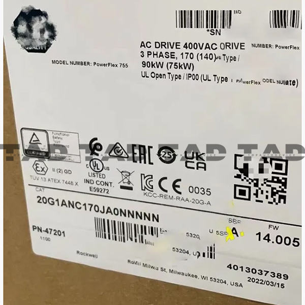 Allen-Bradley 20G1ANC170JA0NNNNN PowerFlex Air Cooled 755 AC Drive