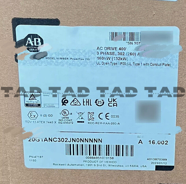 Allen-Bradley 20G1ANC302JN0NNNNN PowerFlex Air Cooled 755 AC Drive