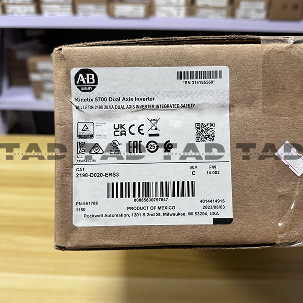 Allen-Bradley 2198-D020-ERS3 Kinetix 5700 Dual Axis Inverter