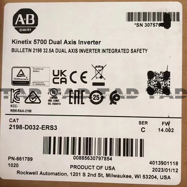 Allen-Bradley 2198-D032-ERS3 Kinetix 5700 Dual Axis Inverter