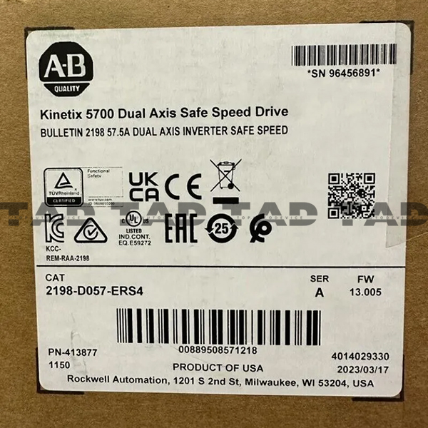 Allen-Bradley 2198-D057-ERS4 Kinetix 5700 Dual Axis Safe Speed Drive