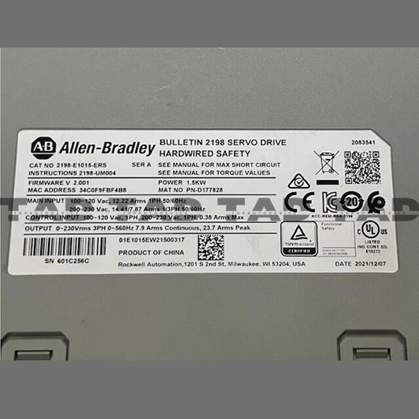 Allen-Bradley 2198-E1015-ERS Kinetix 5100 200V Class Servo Drive