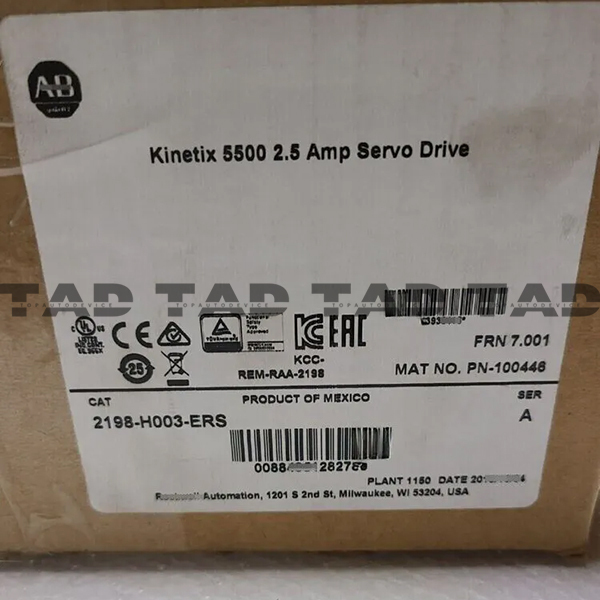Allen-Bradley 2198-H003-ERS Kinetix 5500 2.5 Amp Servo Drive