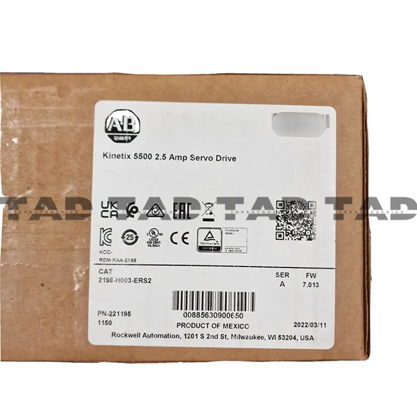 Allen-Bradley 2198-H003-ERS2 Kinetix 5500 2.5 Amp Servo Drive