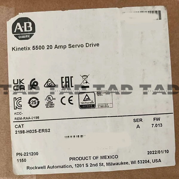 Allen-Bradley 2198-H025-ERS2 Kinetix 5500 20 Amp Servo Drive
