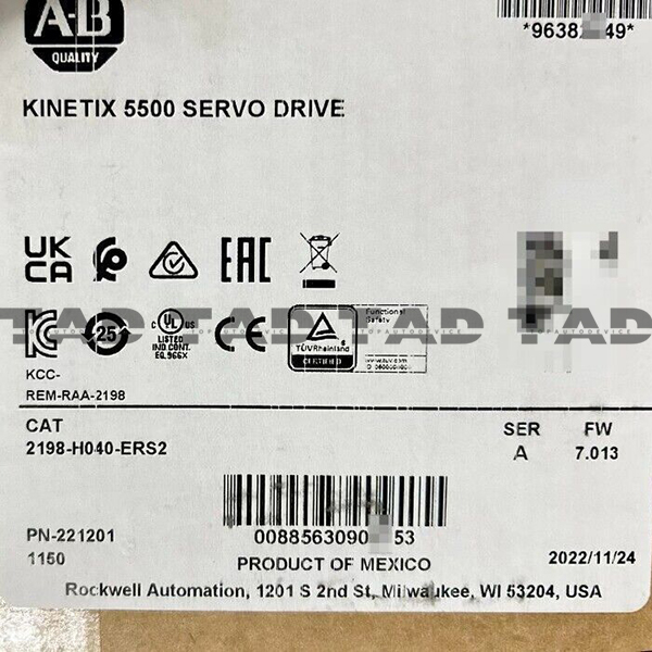 Allen-Bradley 2198-H040-ERS2 KINETIX 5500 SERVO DRIVE