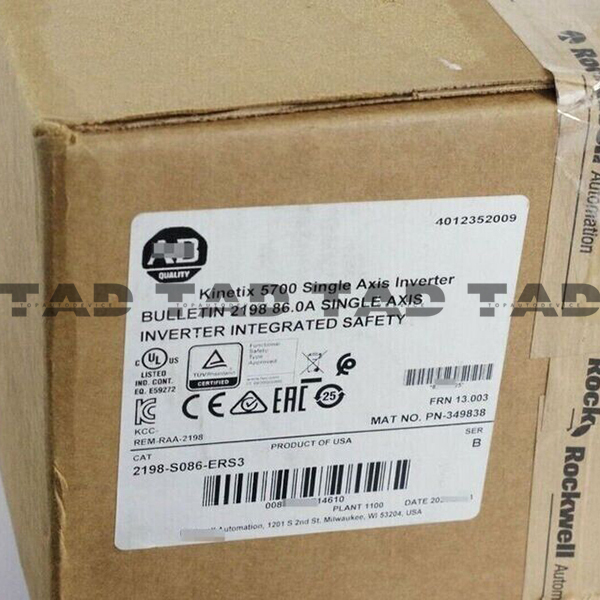 Allen-Bradley 2198-S086-ERS3 Kinetix 5700 Single Axis Inverter