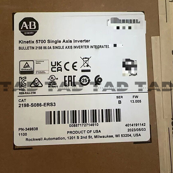 Allen-Bradley 2198-S086-ERS3 Kinetix 5700 Single Axis Inverter