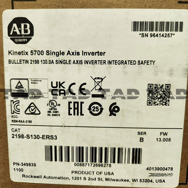 Allen-Bradley 2198-S130-ERS3 Kinetix 5700 Single Axis Inverter