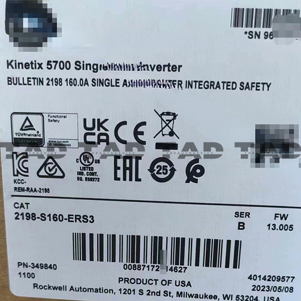 Allen-Bradley 2198-S160-ERS3 Kinetix 5700 Single Axis Inverter