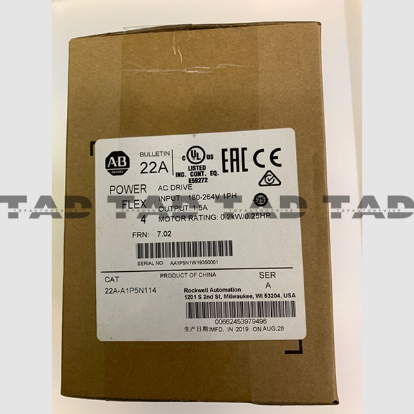 Allen-Bradley 22A-A1P5N114 PowerFlex 4- 0.2 kW (0.25 HP) AC Drive