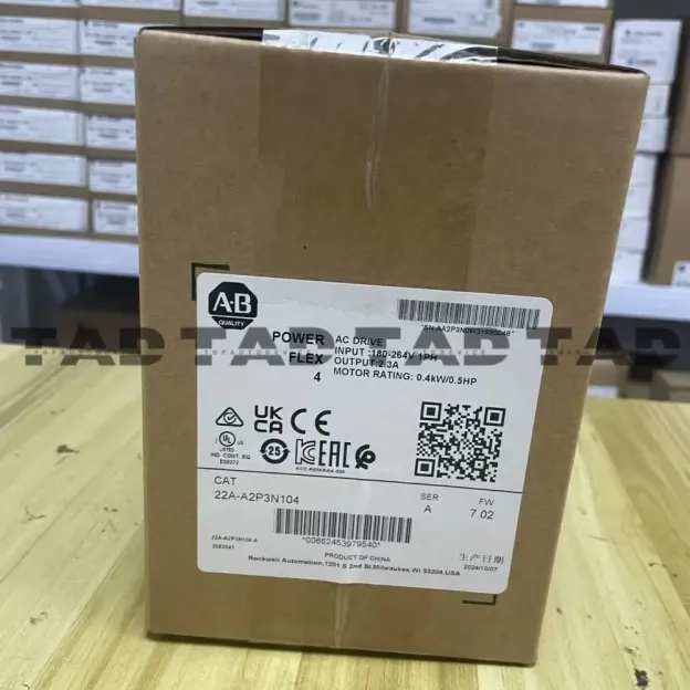 Allen Bradley 22A-A2P3N104 PowerFlex 4- 0.4 kW (0.5 HP) AC Drive