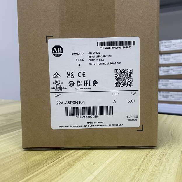 Allen Bradley New 22A-A8P0N104 PowerFlex 4- 1.5 kW (2 HP) AC Drive Free Ship