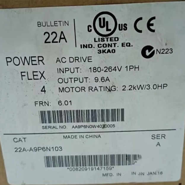 Allen Bradley NEW Frequency converter 22A-A9P6N103 NEW ORIGINAL Free delivery