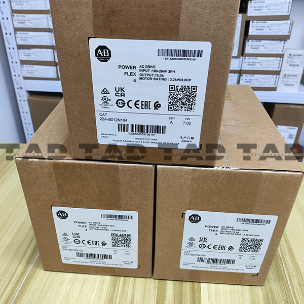 Allen-Bradley 22A-B012N104 PowerFlex 4- 2.2 kW (3 HP) AC Drive