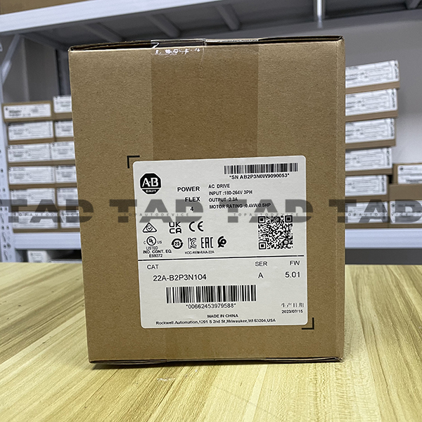 Allen-Bradley 22A-B2P3N104 PowerFlex 4- 0.4 kW (0.5 HP) AC Drive