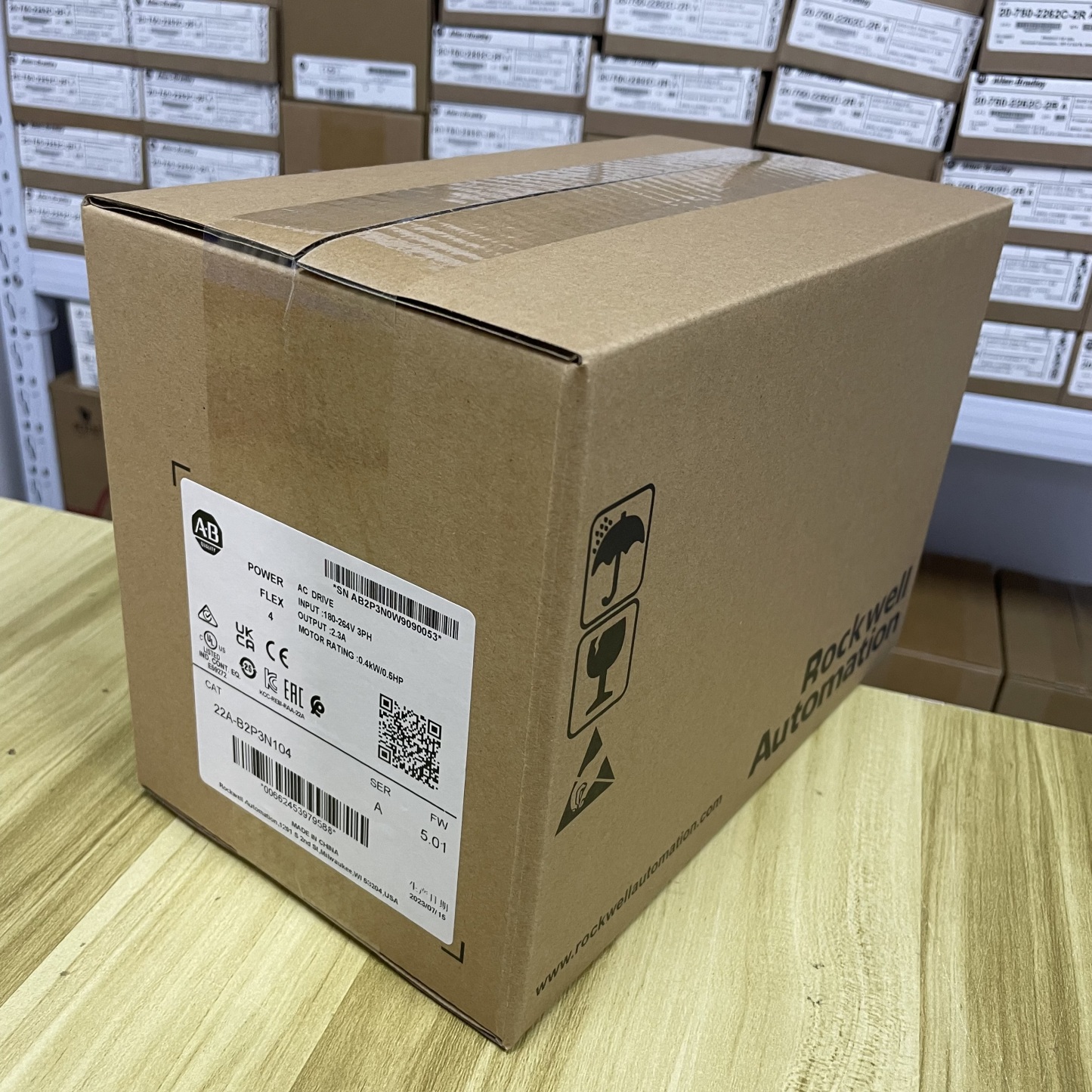 New Allen Bradley 22A-B2P3N104 Ser A AB Powerflex 4 AC Drive 22A B2P3N104