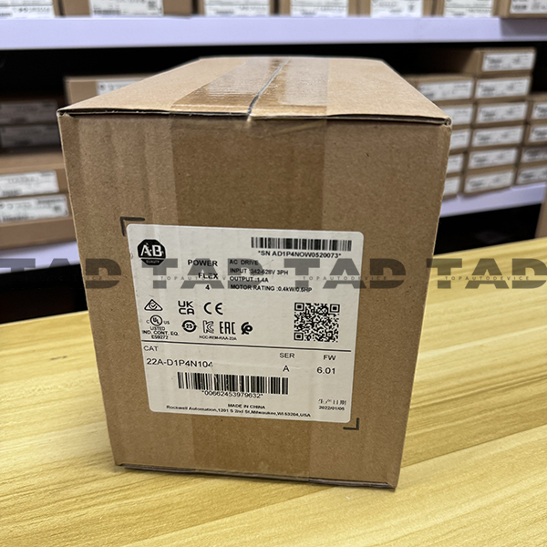 Allen-Bradley 22A-D1P4N104 PowerFlex 4- 0.4 kW (0.5 HP) AC Drive